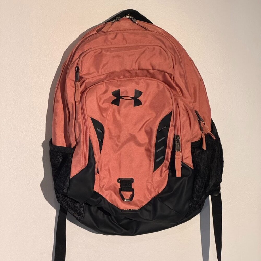 Under Armour Storm Pink Salmon Backpack – Durable, Water-Resistant